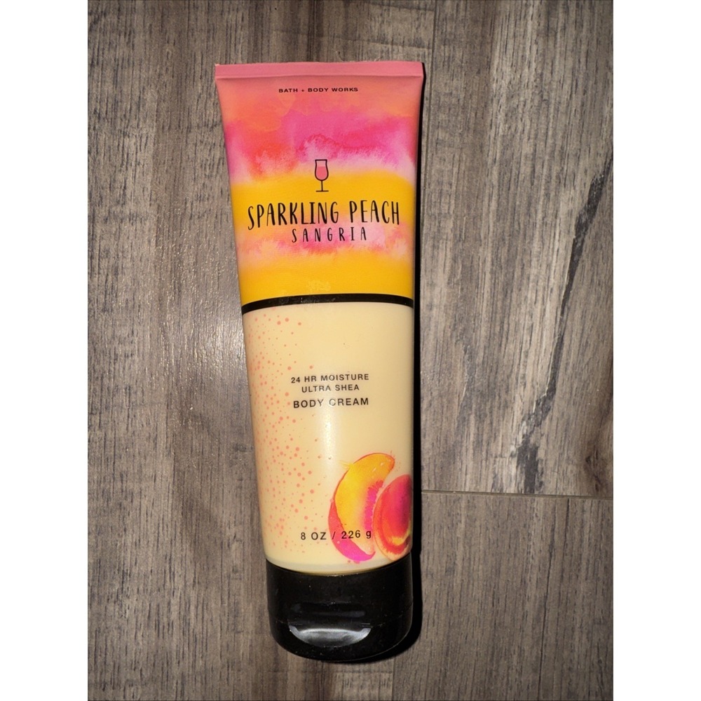 BATH & BODY WORKS SPARKLING PEACH SANGRIA BODY CREAM 8 OZ Ultra Shea Lotion